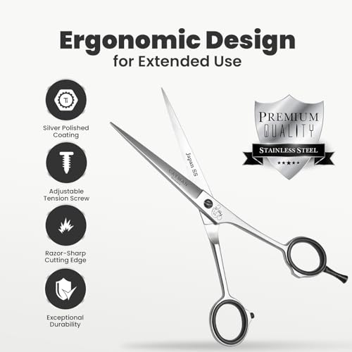 Cayman 6.5" Professional Hair Scissors, 420 Stainless Steel