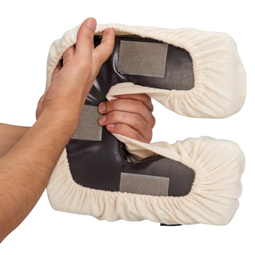 Master Massage Pack of 6 Flannel Face Cradle Covers for Massage Tables- 100% Cotton Extra Large Face Pillow Covers- Massage Headrest Face Rest Cover Set?For Face Cushion - Machine Washable, Off White