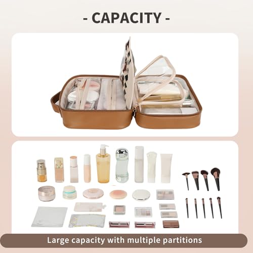 Travel Toiletry Bag for Women, Waterproof Makeup Organizer