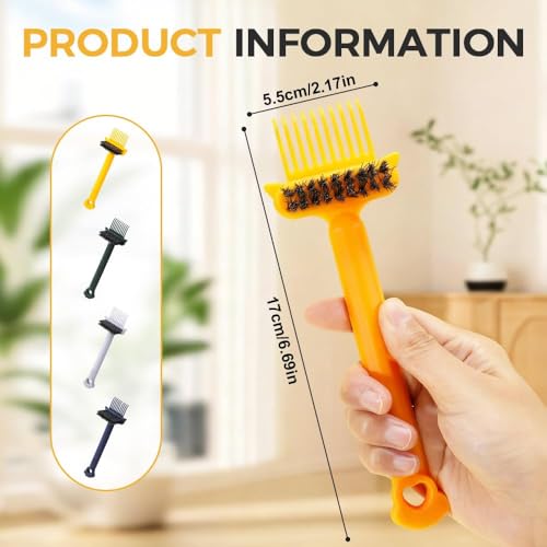 Krrzpow Blue 2-in-1 Hairbrush & Comb Cleaner Tool for Hair & Dust Removal