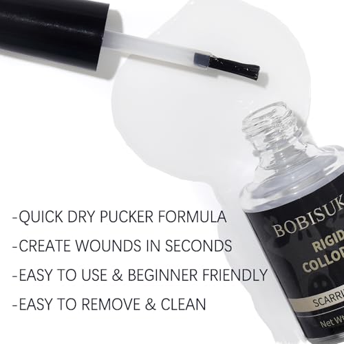 Rigid Collodion SFX Scar Makeup Kit with Brush & Remover