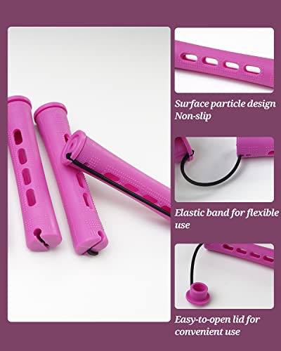 60-Piece Perm Rods Set for Natural Hair - 0.75" Plastic Rollers