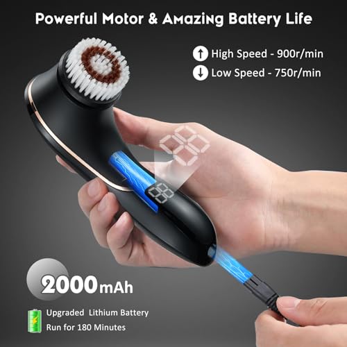 Gaurins Facial Cleansing Brush - Electric Spin Face Scrubber IPX7