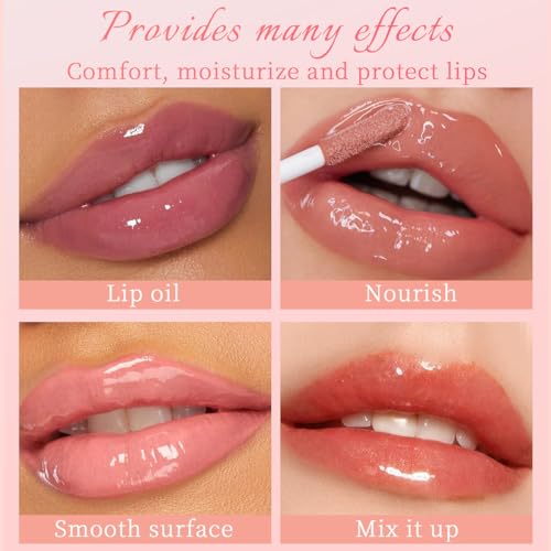 Korean Lip Oil with Fruity Flavor - Hydrating & Plumping Lip Gloss for Dry Lips