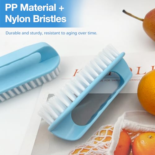 Large Heavy-Duty Nail Cleaning Brush with Four-Finger Grip - 2 Pack