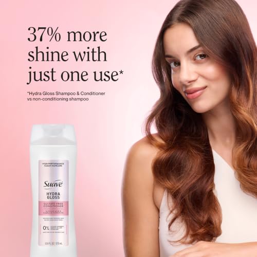 Suave Hydra Gloss Conditioner 12.6 fl oz Pack of 6 - Glycolic & Camellia Oil