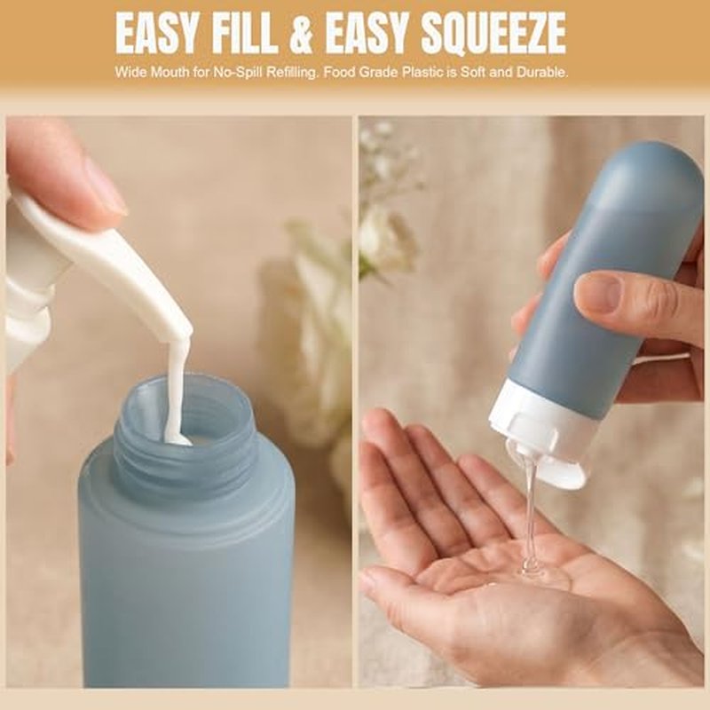 20 Pack TSA Approved Travel Bottles Set - Leak Proof Refillable