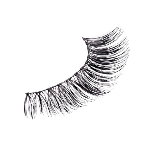 KISS Looks So Natural False Eyelashes Multipack, Lightweight & Comfortable, Tapered End Technology, Reusable, Cruelty-Free, Contact Lens Friendly, Style 'Flirty', 5 Pairs Fake Eyelashes Black