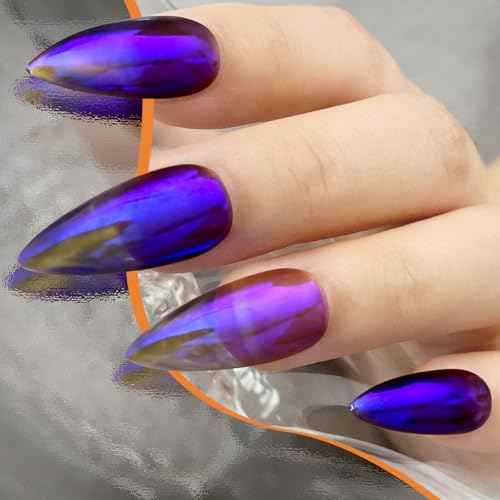 Unicorn Chrome Nail Powder, Aurora Unichrome Mermaid Aurora Pigment Pearlescent Nail Art Glitter Dust Decoration for Home DIY Salon Manicure - Galactic Dream