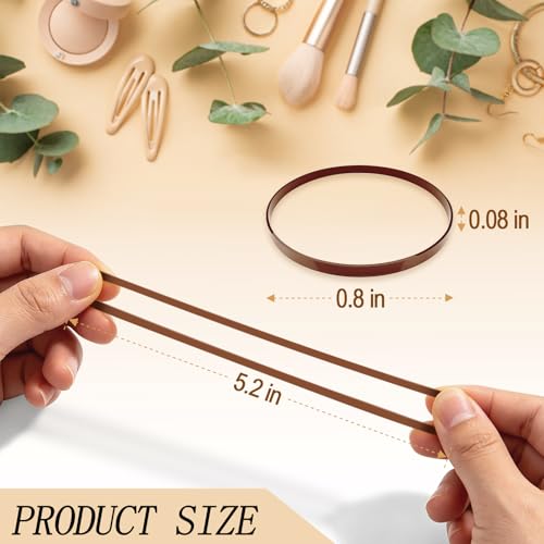KANPRINCESS 1000pcs Brown Mini Hair Rubber Bands for Kids & Adults