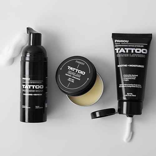 Tattoo Aftercare 3 In 1 Set For New Tattoos, Include Tattoo Balm, Tattoo Lotion and Tattoo Soap, Quick Healing, Soothing, Naturally-Derived, Petroleum-Free, Fragrance Free (3 Piece Set)