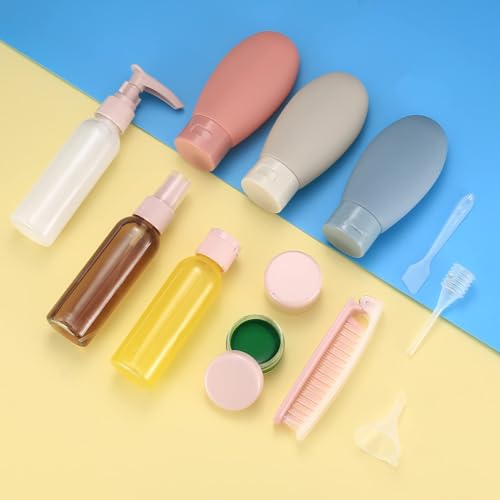 12-Piece Travel Toiletry Bottles Set - Refillable 60ml Containers