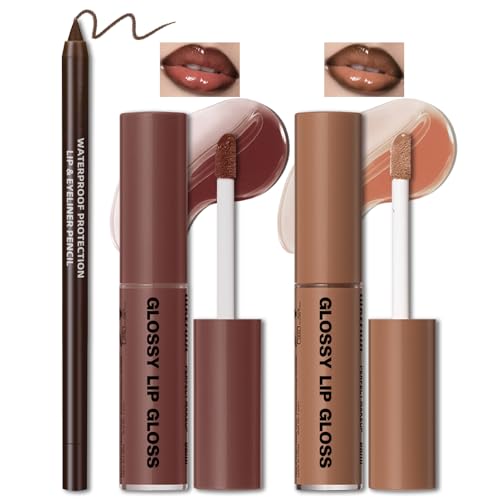 HOSAILY Nourishing Lip Gloss & Liner Combo - Hydrating Plumping Kit