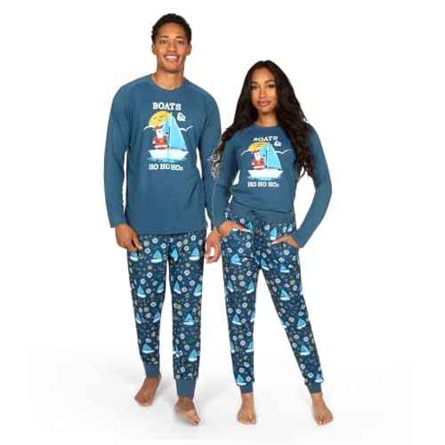 Tipsy Elves Matching Christmas PJs for Couples - Ultra Comfy Classic Lapel Pajama Sets for Men and Women