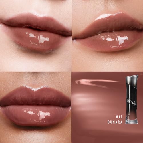 Lunara Frost 3D Lip Gloss - Deep Brown High-Shine Plumping