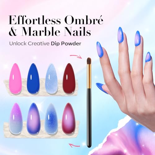 AZUREBEAUTY 4 Colors Dip Powder Nail Kit with Base, Top Coat & Activator