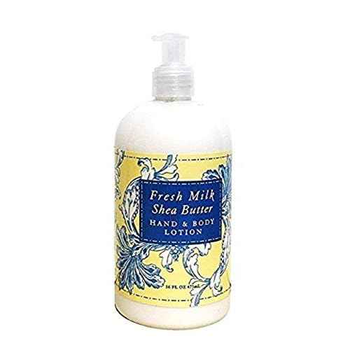Greenwich Bay Fresh Milk Body Care Spa Quartet - Hand Soap, Lotion, Body Butter, and Soap Bar Square - Luxurious Shea Butter Skin Care in Captivating Botanical Scents