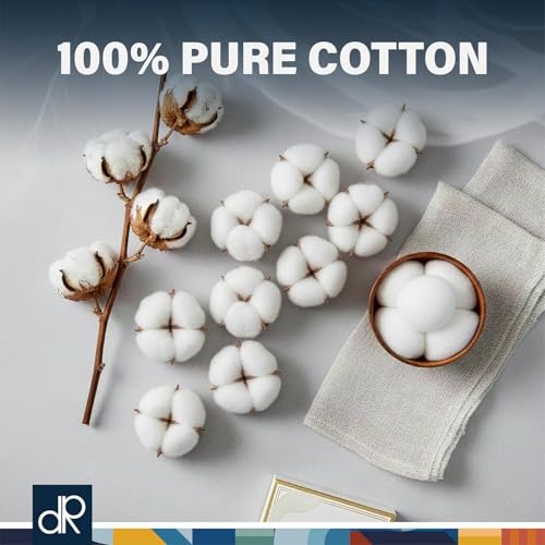 DecorRack 100 Large Cotton Balls - 100% Pure Cotton