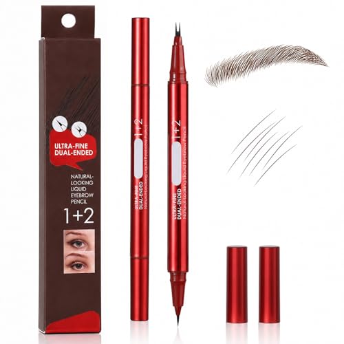 Dual-Ended Eyebrow Pen with Hair-Like Faux Brow Brush
