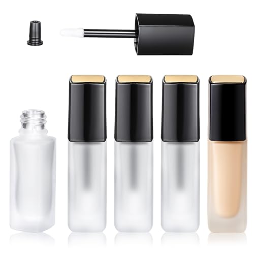 5ml Frosted Glass Lip Gloss Tubes with Wands & Stoppers