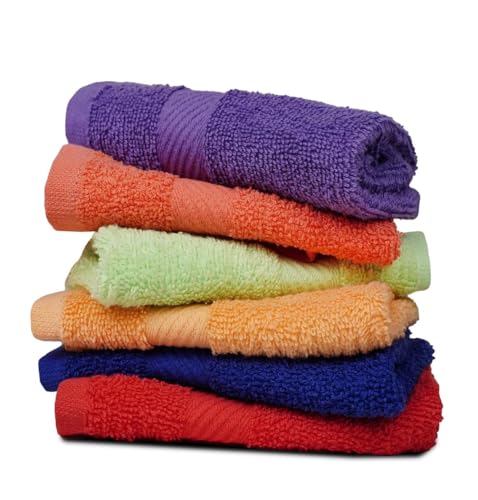 ZUPERIA 100% Cotton Washcloths 24 Pack - 12" x 12"