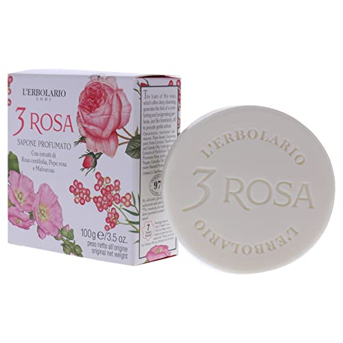 L'Erbolario Rhubarb Perfumed Soap - Enriched With All Natural Ingredients And Aromatic Fragrances - Cleanses And Moisturizes Skin - Long Lasting And Creates A Rich, Creamy Lather - 3.5 Oz