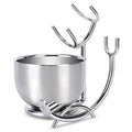 SANWA Grooming Shaving Kit for Men,Shaving Razor and Brush Stand with Stainless Steel Shaving Soap Bowl