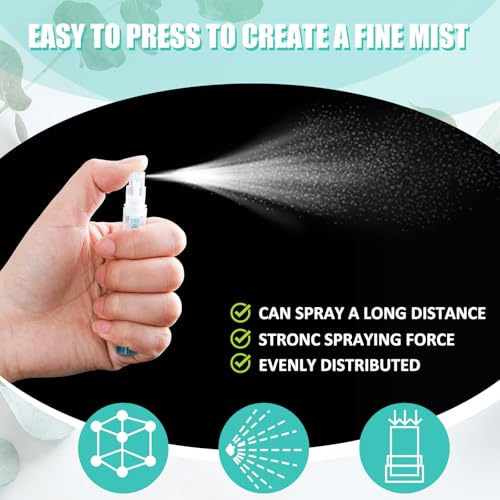 Zhehao 200 Pcs Mini Spray Bottles 5ml Clear Refillable Atomizers