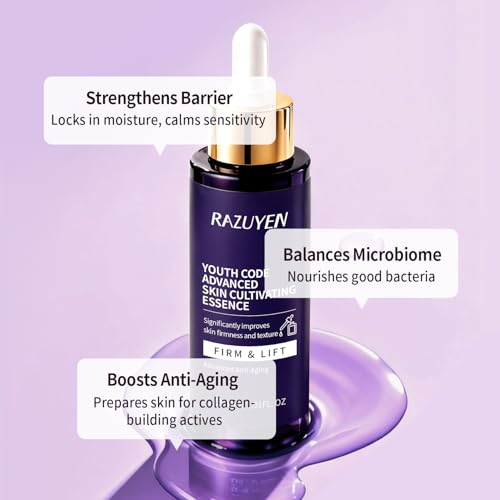 Peptides Serum for Face, Collagen Hydrating Face Serum for Women Anti Aging, Provide Fine Lines and Wrinkles Treatment, Bifida Barrier Repair with Vitamin b5, 1.01 Fl Oz
