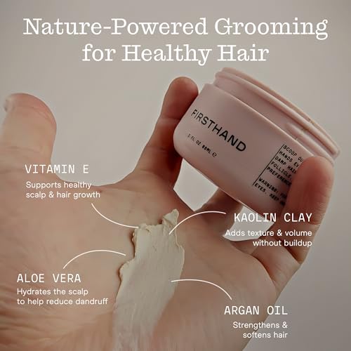 Firsthand Hair Clay Pomade – Matte Finish, Strong Hold, Water-Based