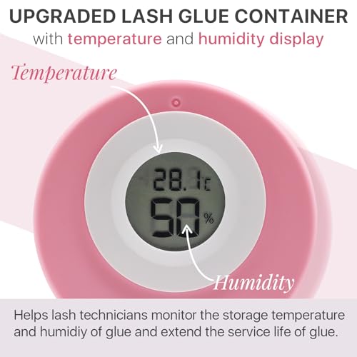 Eyelash Glue Storage Container with Thermometer | Lash Extensions
