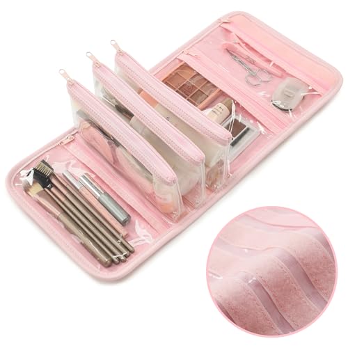 VanFn Cosmetic Bags, Makeup Bag Cosmetic Bag for Women Cosmetic Travel Makeup Bag Large Travel Toiletry Bag for Girls Make Up Bag Brush Bags P.Travel Series