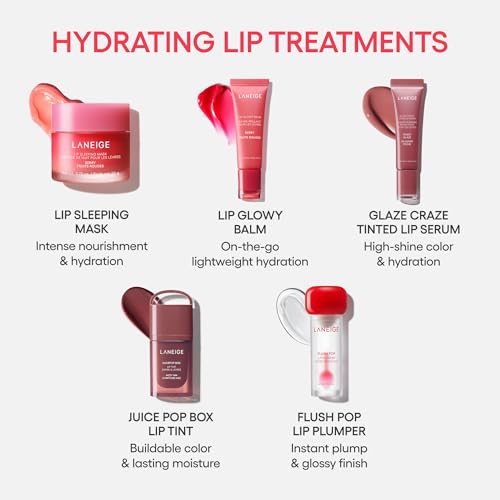 LANEIGE Flush Pop Peptide Lip Gloss - Plumping & Cooling