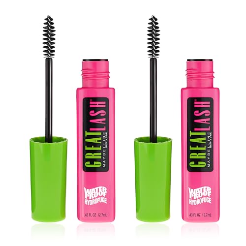 Maybelline Great Lash Waterproof Mascara, 2 Pack