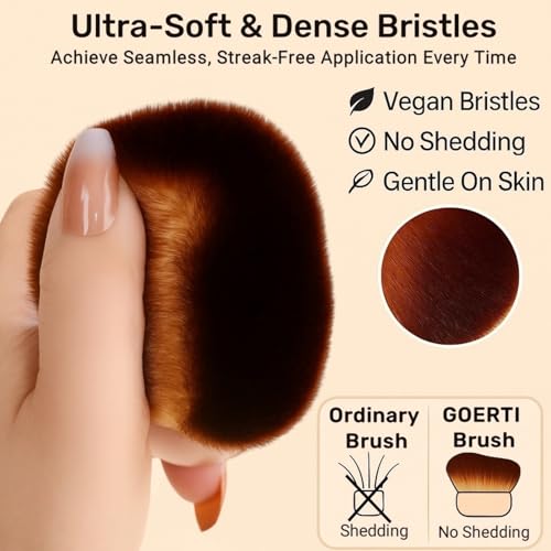 Self Tanner Brush ? Extra Large Kabuki Applicator for Self Tanning, Sunless Tanning & Body Foundation | Streak-Free Arc Design for Flawless Full Coverage on Legs, Arms, Back, Chest, Face & Feet