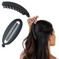 Matte Black Banana Hair Clip for Thick & Curly Hair