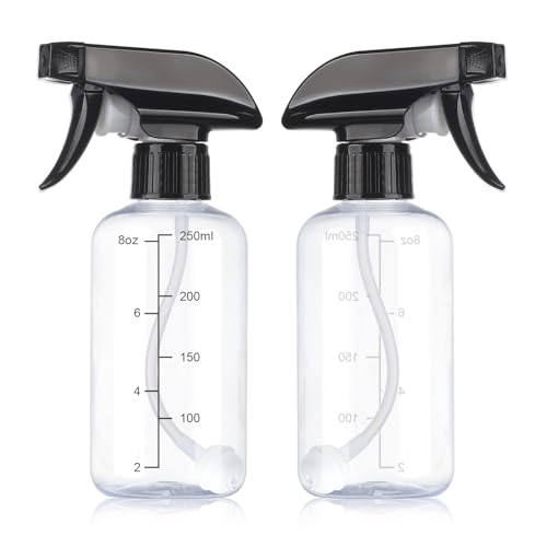 360° Spray Bottles 2 Pack 10oz - Upside Down Fine Mist Nozzle
