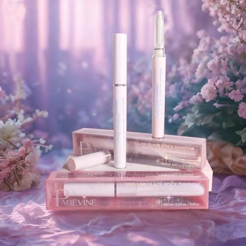Yosca Glitter Eyeshadow Stick Duo - Waterproof Silver & White