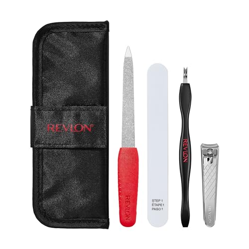 Manicure Essentials Kit with Travel Case - 4 Tools Included