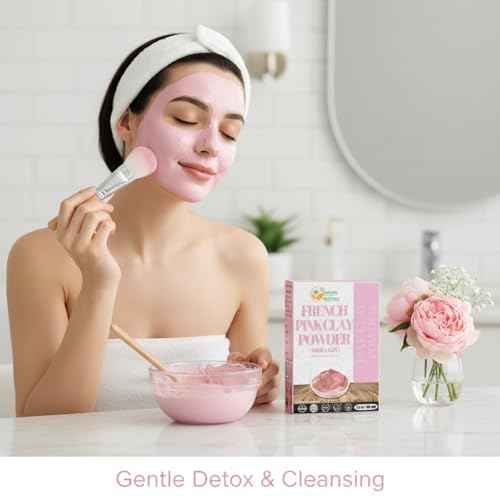 Herbs Botanica French Pink Clay/Rose Clay Powder Montmorillonite Kaolin Clay Powder Healing Clay for Face Mask Skin Care Detox, For Soap Making Clay French Skincare150 gms / 5.3 oz