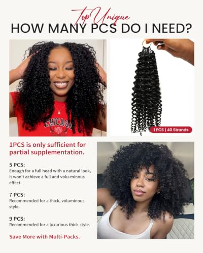 14 Inch Pre-Separated Afro Kinky Curly Crochet Hair Extensions