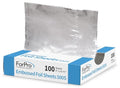 ForPro Professional Embossed Pop-Up Hair Foil Sheets, 5 x 10.75 in, 100 Count, Pre-Cut Aluminum Foils