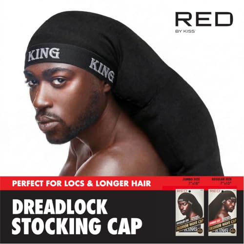 Red by Kiss Dreadlock Stocking Cap for Locs & Long Hair