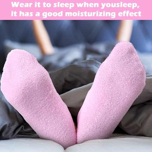 Tarpop 3 Pairs Aloe Moisturizing Gel Spa Socks for Dry Cracked Feet