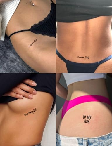 Semi Permanent Tattoo Sheets - Sexy Words for Women