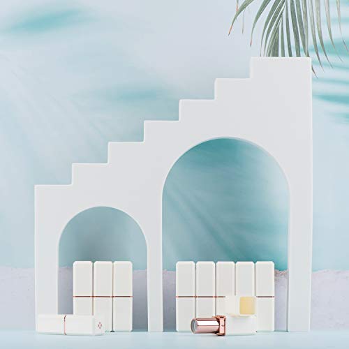 Allwon 10Pcs White Square Lipstick Tubes for DIY Lip Balm