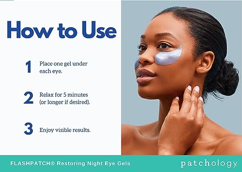 Patchology Restoring Night Eye Patches - Retinol & Peptides, 30pk