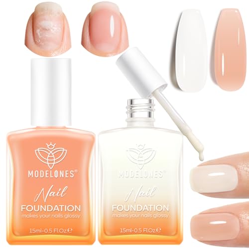 Modelones Nail Strengthener & Growth Set - 2 Pcs Extra Strong Hardener Polish