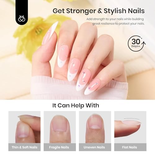 Beetles Builder Gel Low Heat Clear Nail Extension & Strengthening Kit (3-A - Clear)