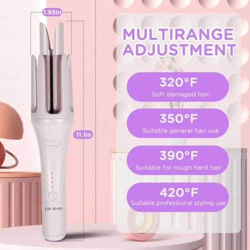 Automatic Curling Iron 1.25 Inch with Tourmaline Ceramic, 2-Way Rotation